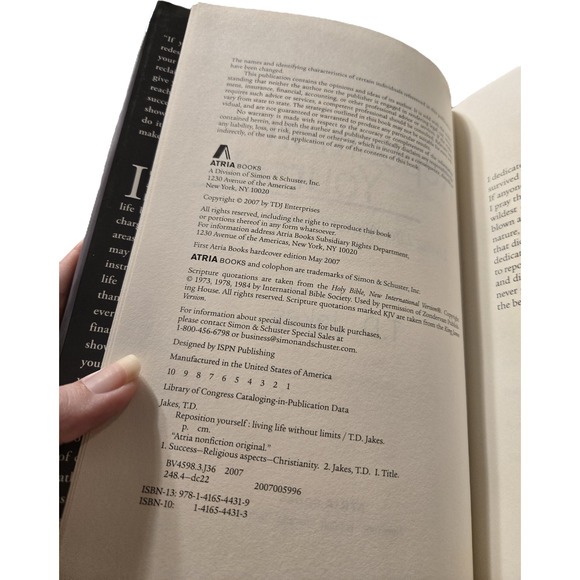 Reposition Yourself by T.D. Jakes Hardcover First Edition First Printing 2007 - Picture 6 of 7